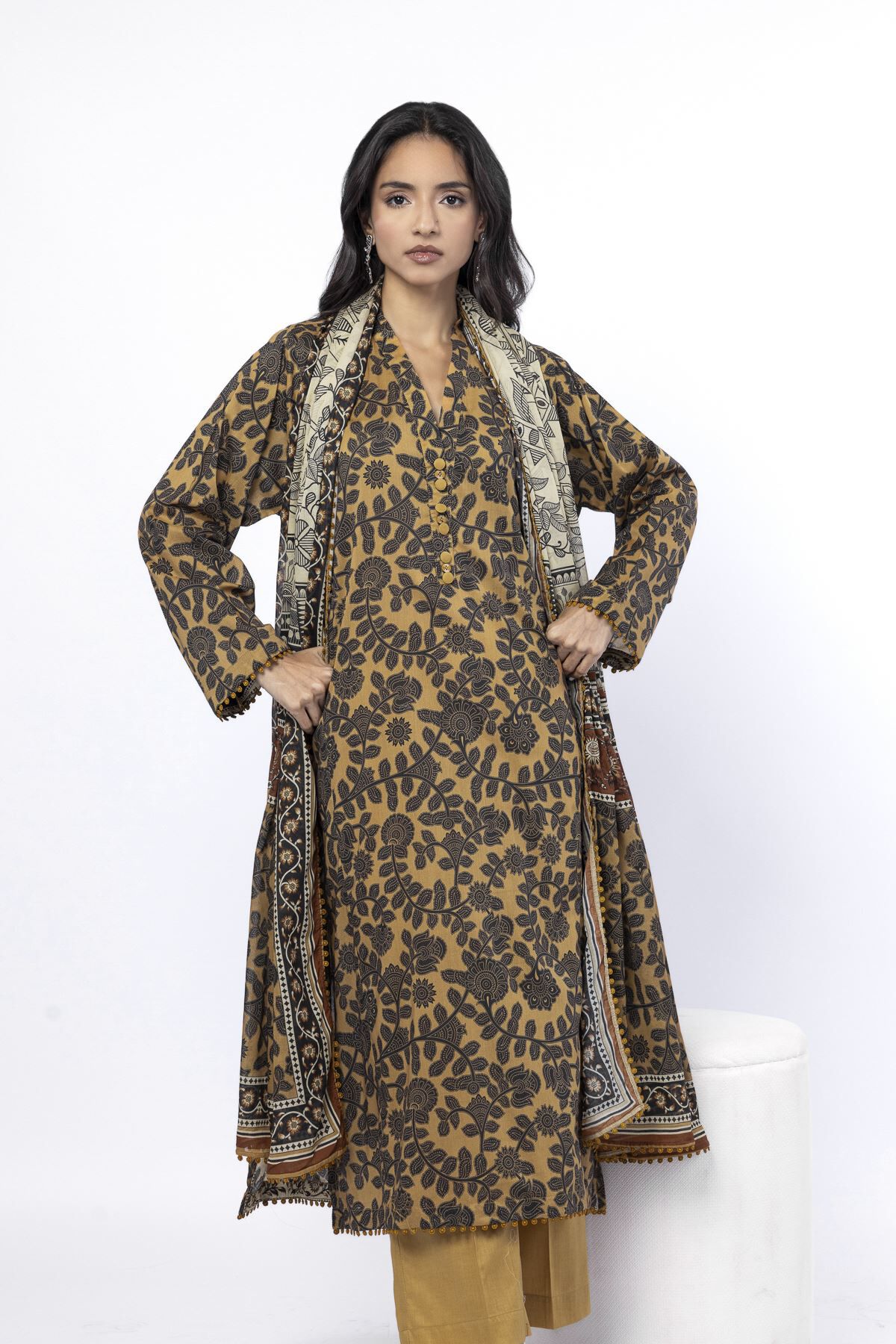 Buy Fabrics 3 Piece | 0.0 N/A | SS2519A-VG_MULTI | Khaadi Pakistan