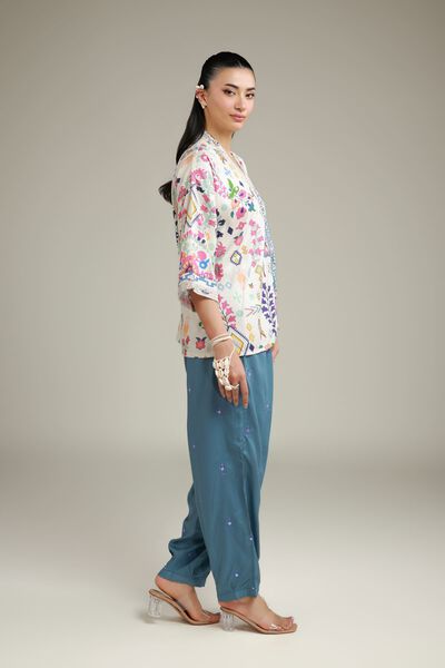 Summer Teal Trousers, image 1