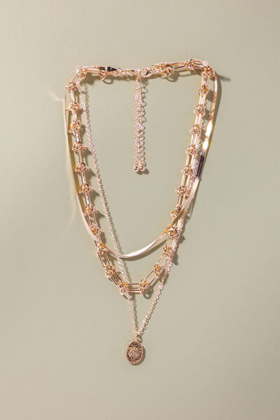 Embellished Metal Single Necklace