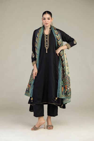 Black Silk Pants, image 1