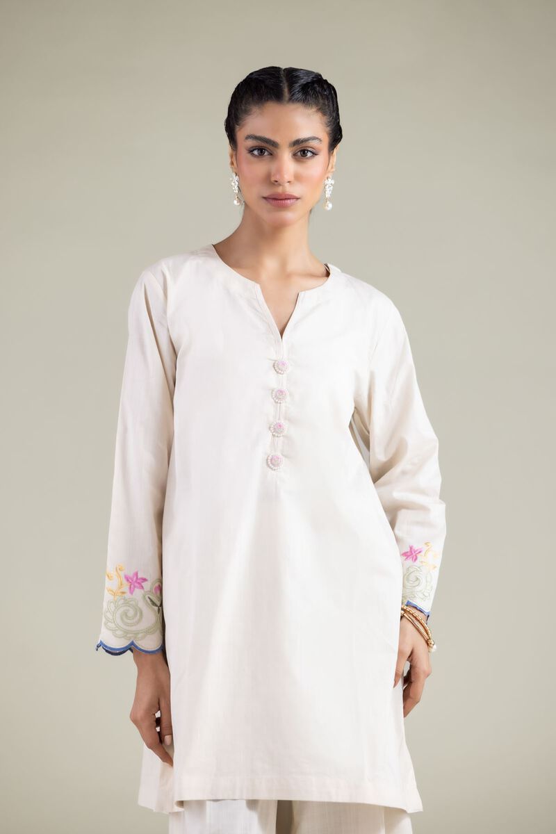 Floral V-Neck Kurta