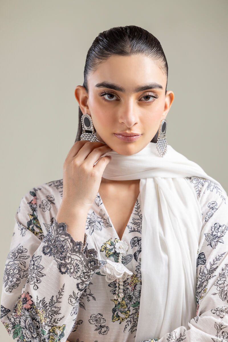 Lawn Floral Dupatta