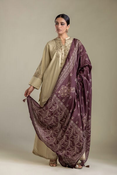 Embroidered Raw Silk Short Embroidered Kurta