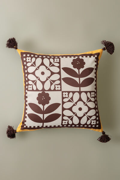 Printed Poly Sateen 16x16in Cushion Cover