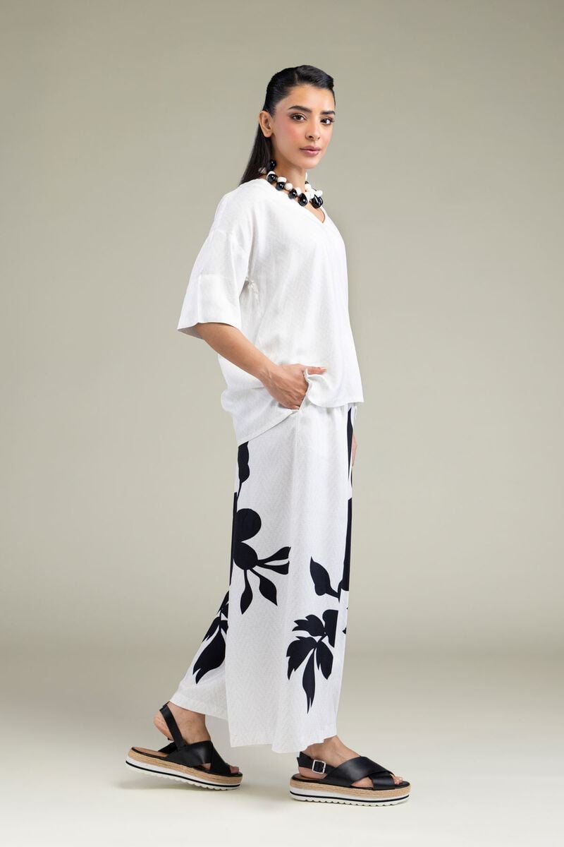 Floral Viscose Trousers