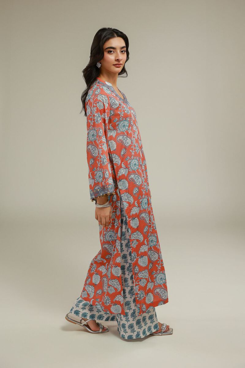 Paisley Pom-Pom Kurta