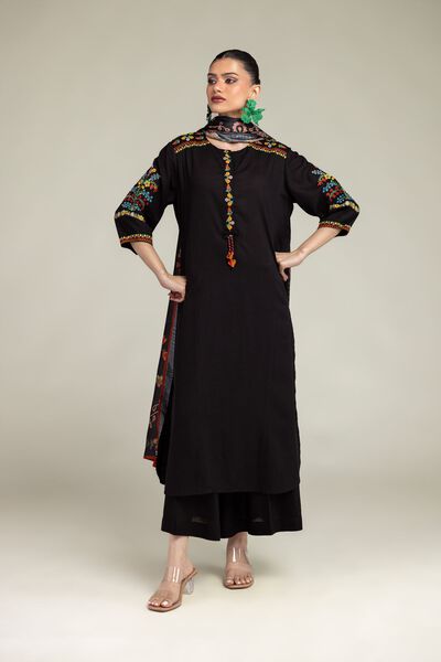 Black Silk Pants, image 1