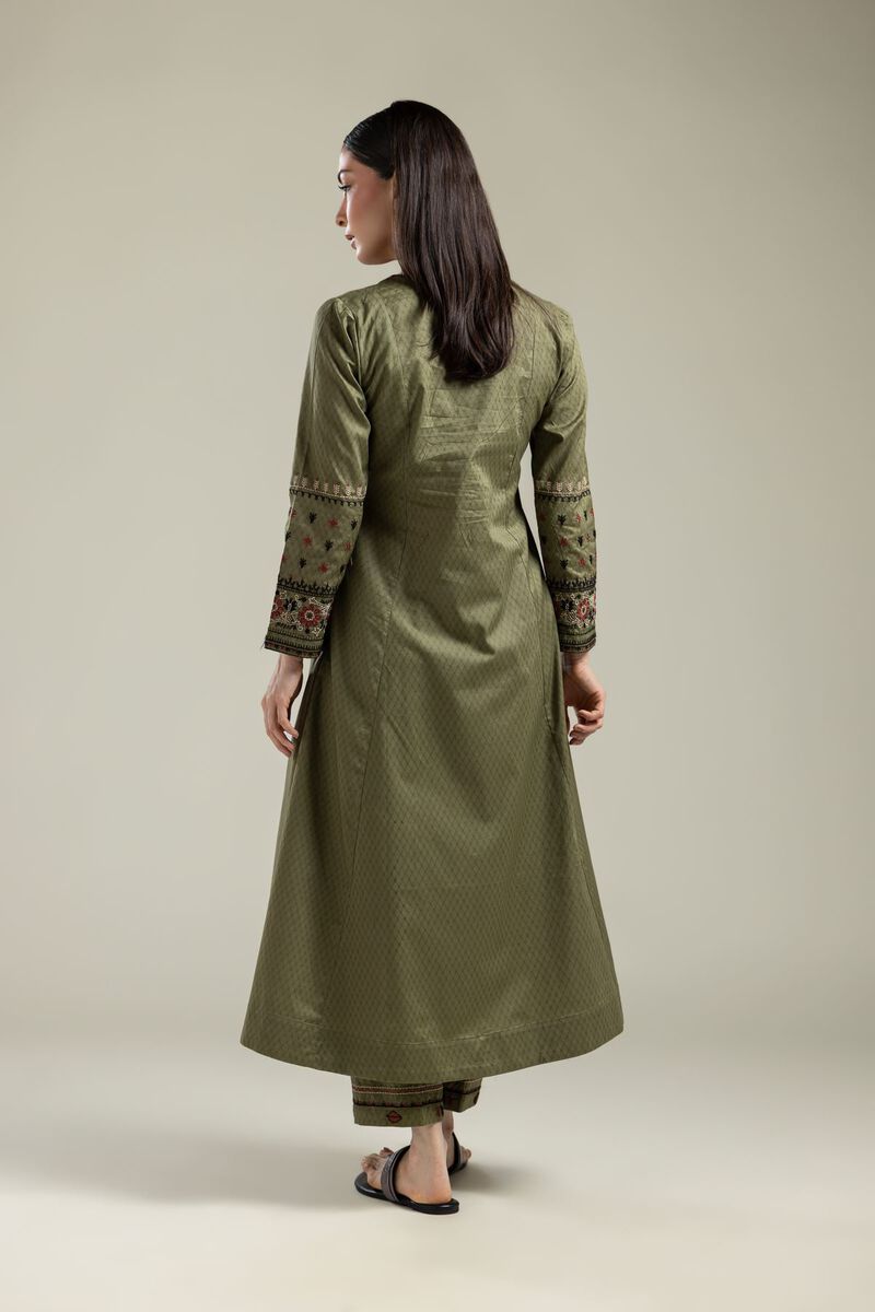 Olive Floral Kurta