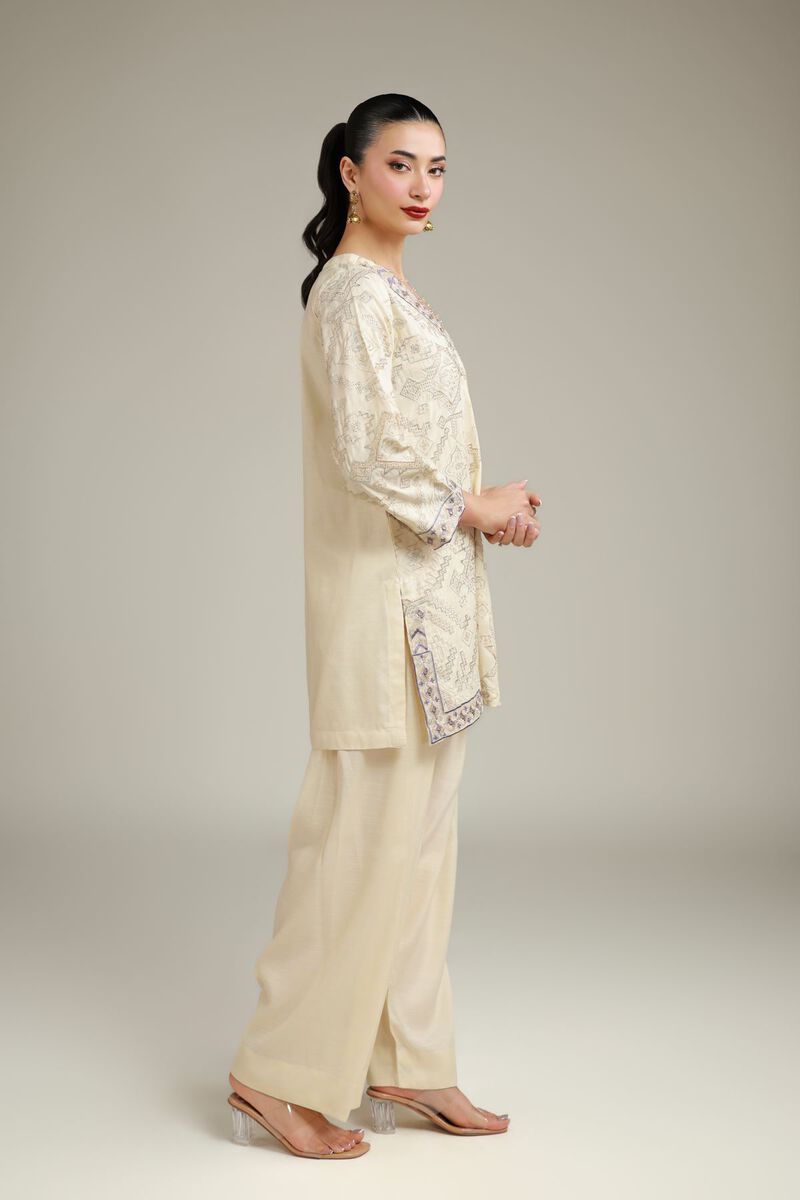 Geometric Silk Kurta