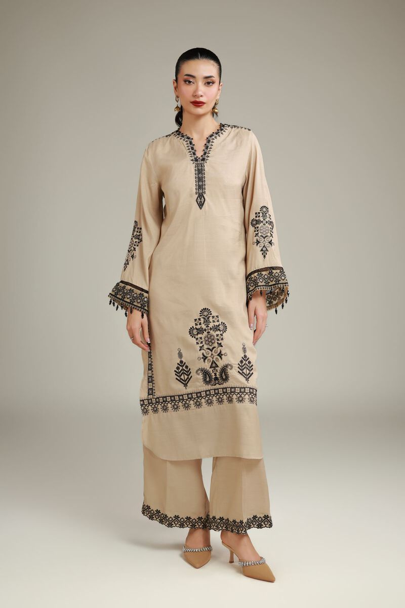 Geometric Silk Kurta