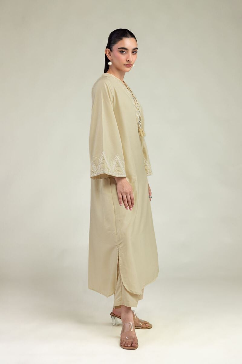 Beige Lawn Pants