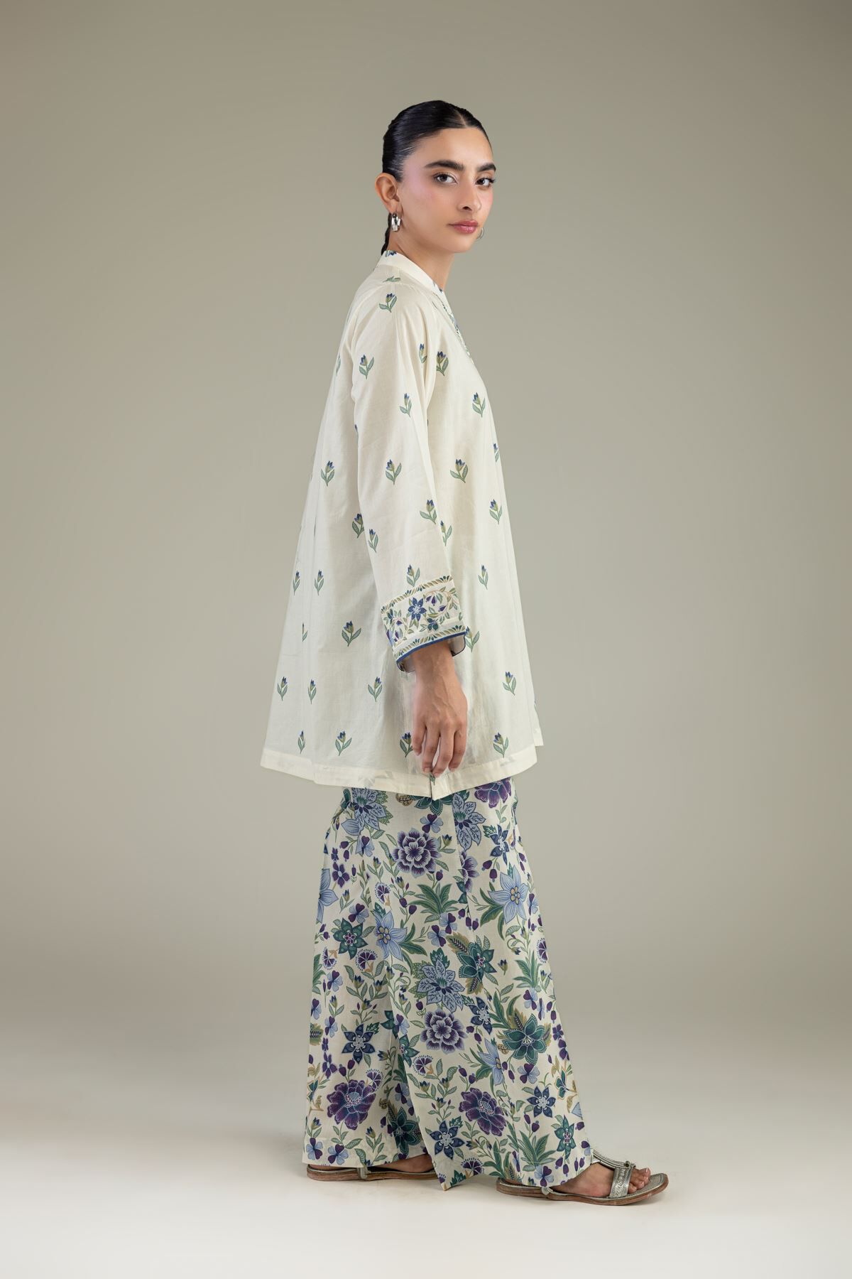 Khaadi - Floral Cambric Pants