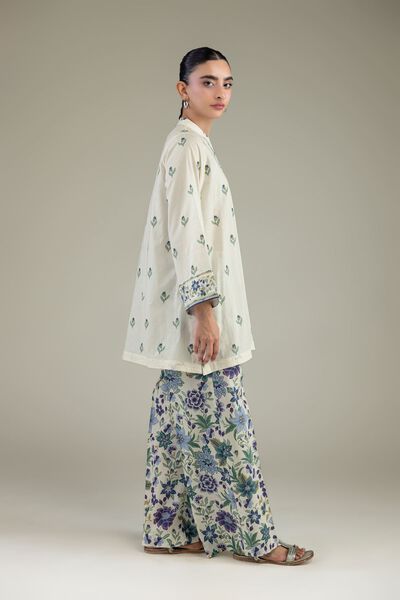 Printed Cambric Floral Cambric Pants