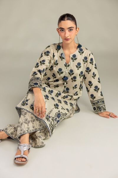 Printed Cambric Long Printed Kurta