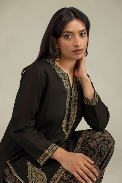 Short Black Kurta, image 1