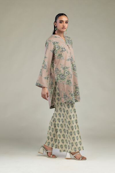 Printed Cambric Floral Cambric Pants