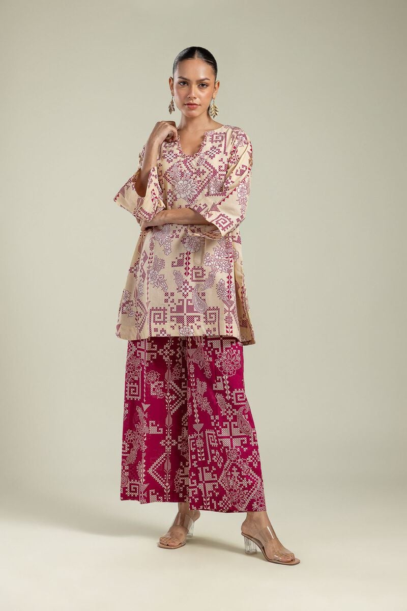 Geometric Cambric Pants