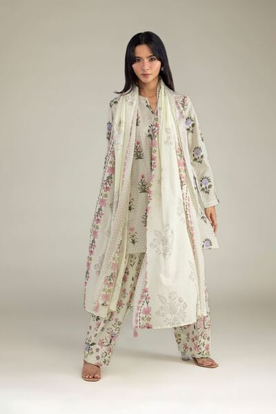 Floral Cambric Shalwar, image 1