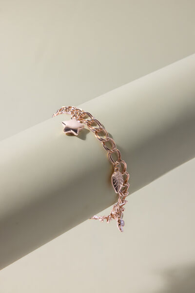 Embellished Metal Single Anklet