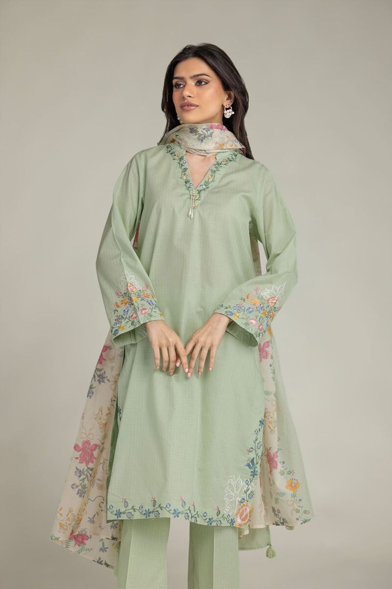 Floral Mint Kurta