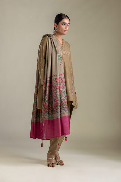 Embroidered Polyester Silk Silk Paisley Dupatta
