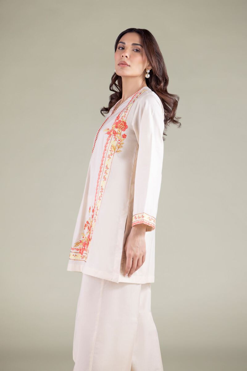Floral V-Neck Kurta
