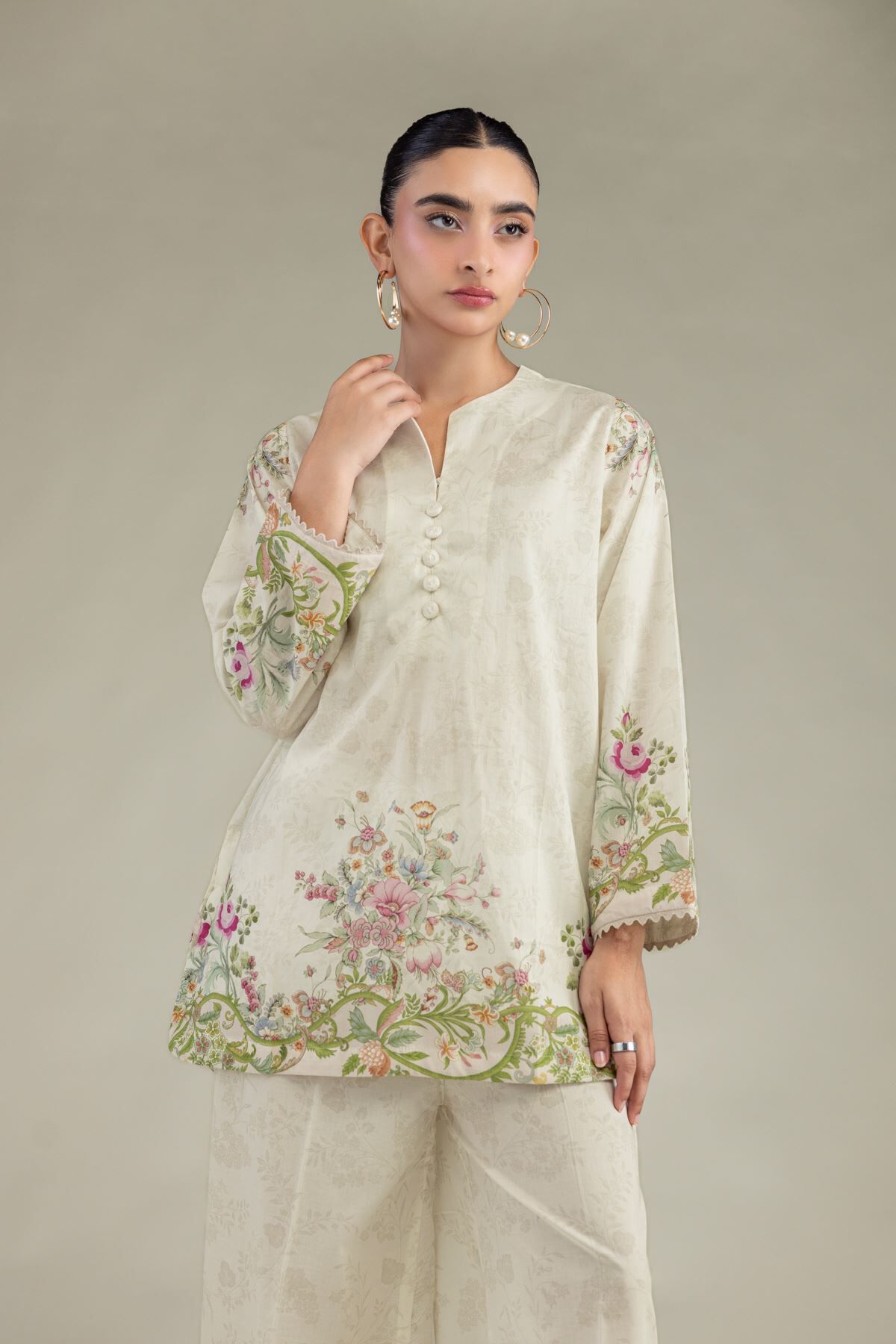 Khaadi - Short V Neck Kurta