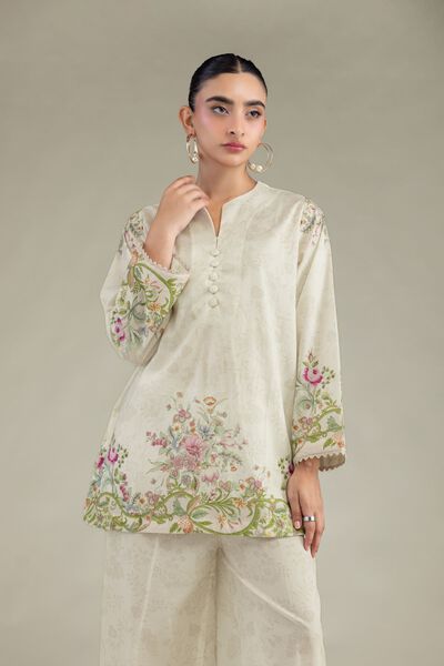 Short V-Neck Kurta, image 1