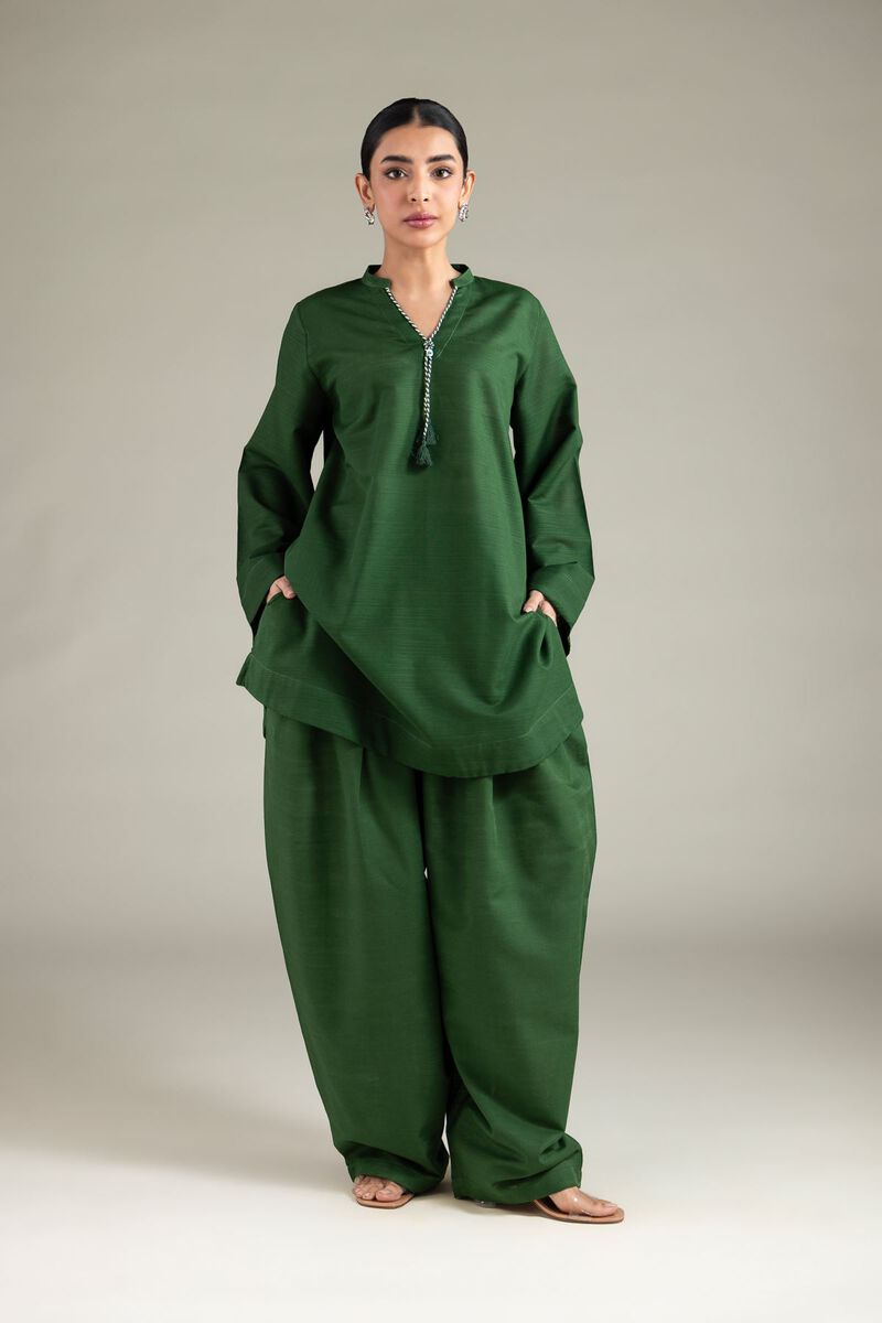 Solid Drawstring Kurta