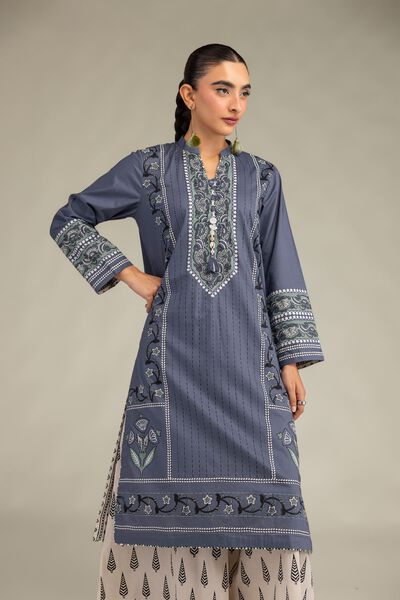 Printed Cambric Floral Cambric Kurta