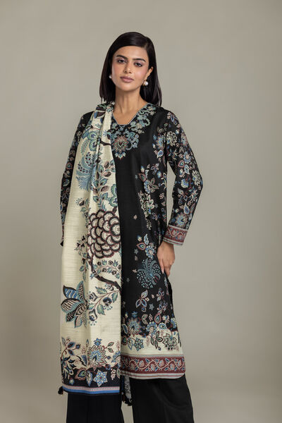 Printed Light Khaddar Tailored 3-Piece Set