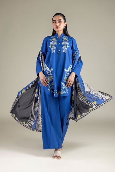 Blue Lawn Dupatta, image 1