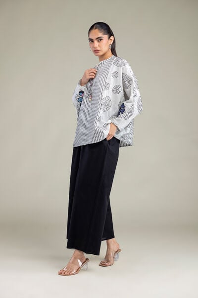 Dyed Cambric Black Cambric Trousers
