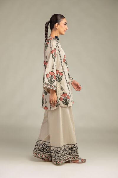 Printed Cambric Floral Cambric Pants