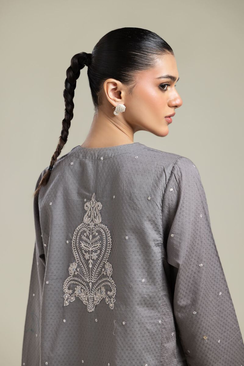 Gray Cotton Kurta
