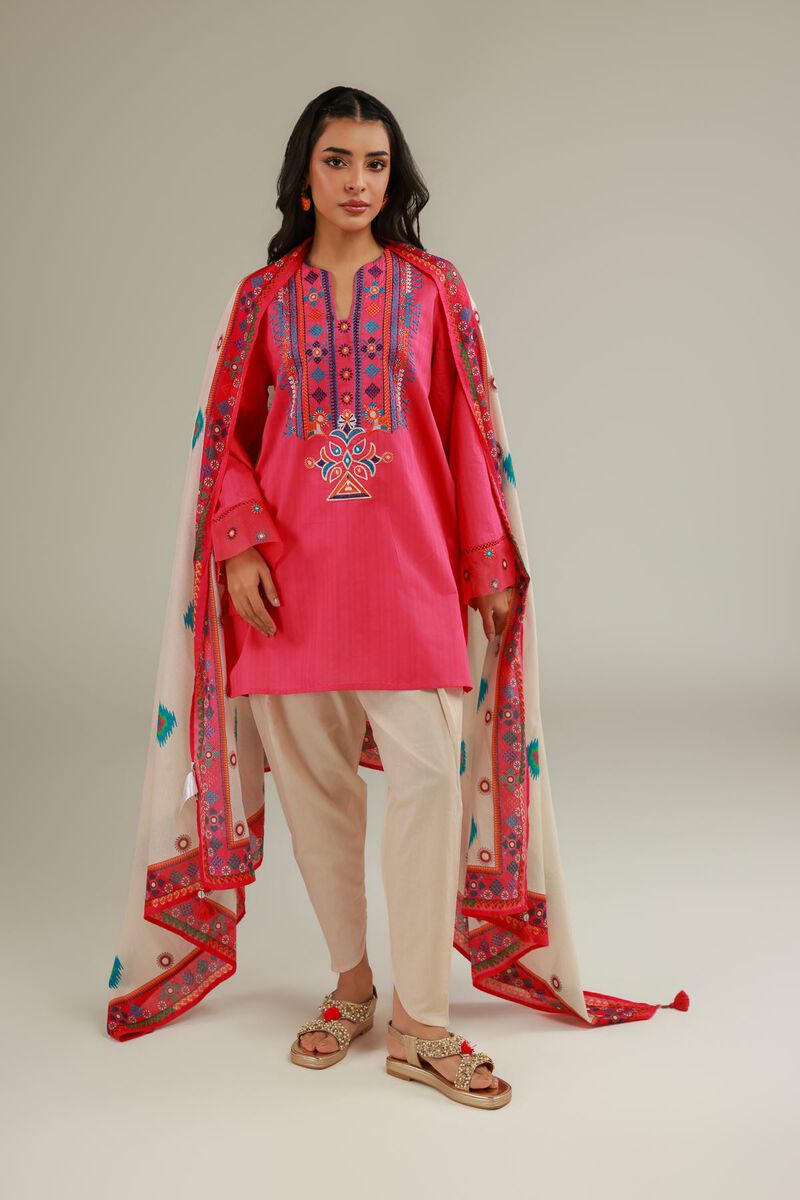 Cotton Pom-Pom Dupatta