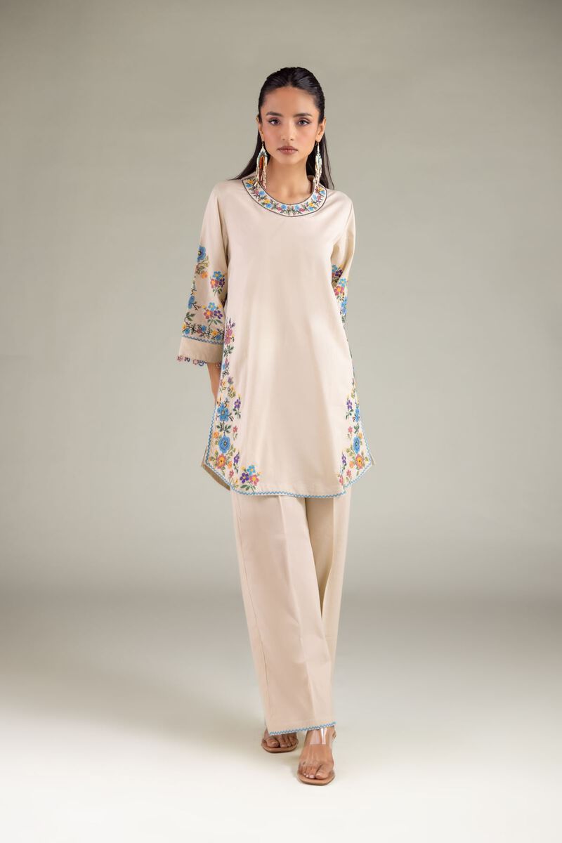 Floral Threadwork Kurta