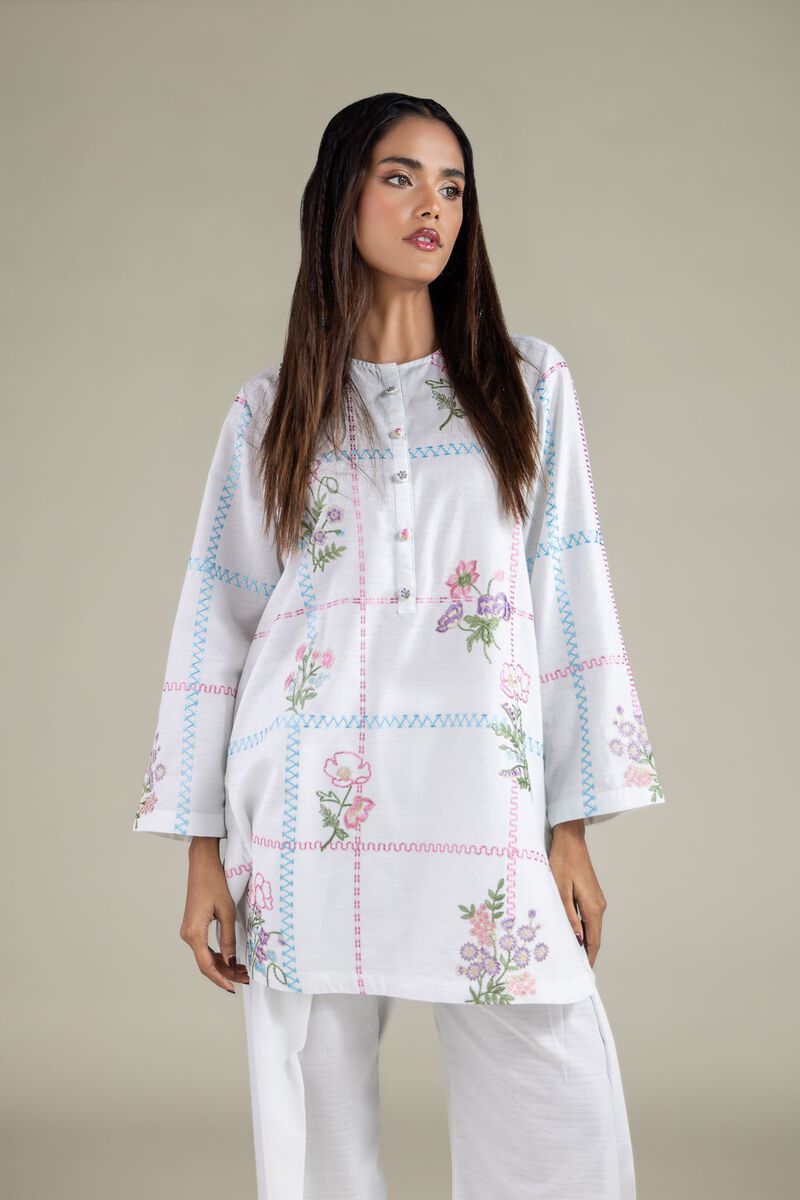 Buttoned Floral Kurta