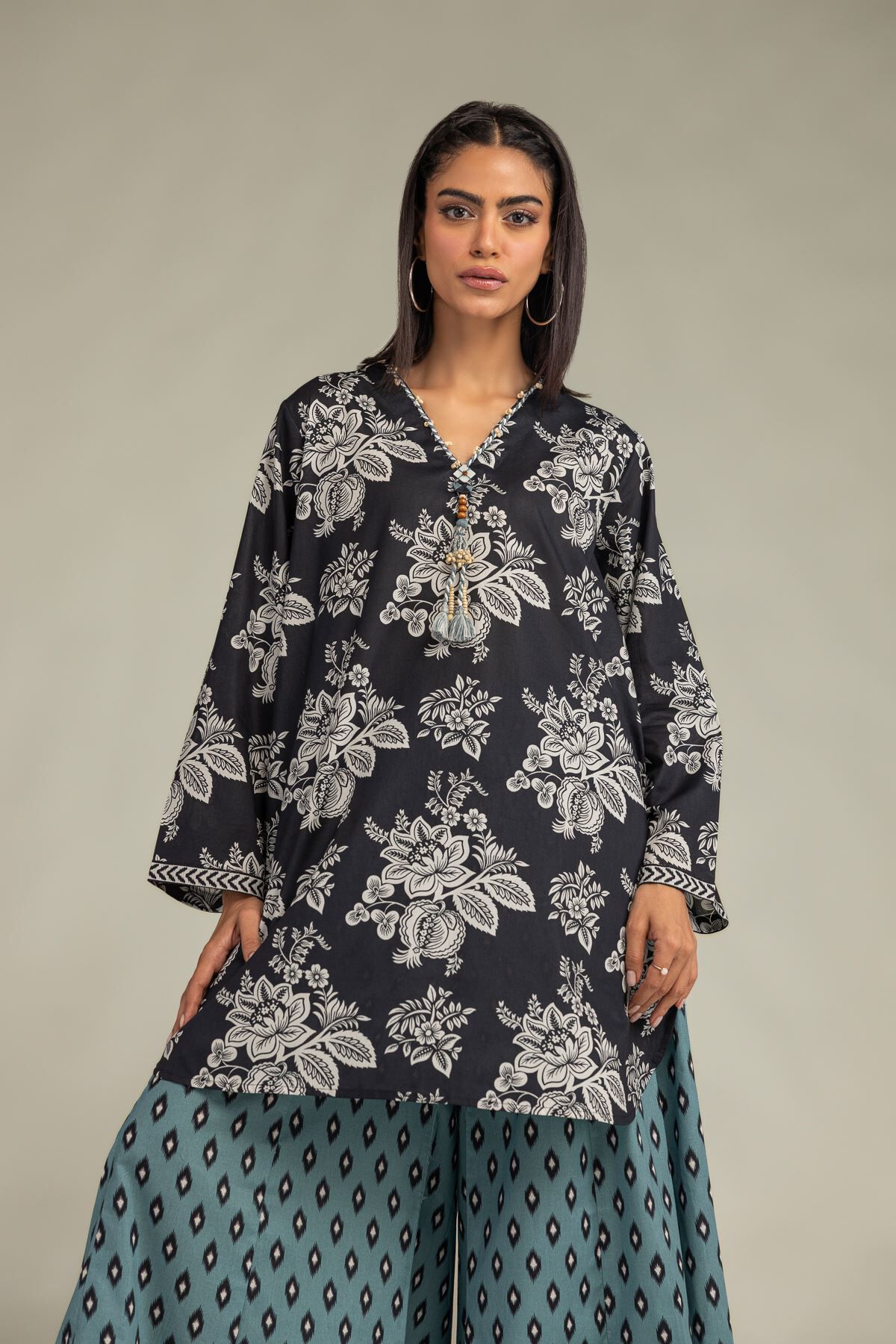Khaadi - Black Cambric Kurta