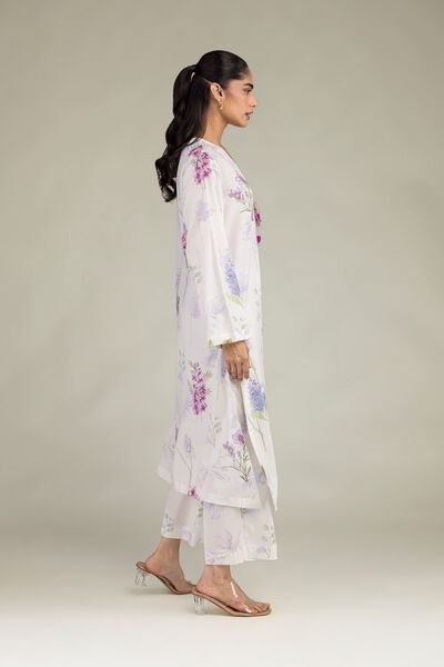 Floral Cotton Pants, image 1