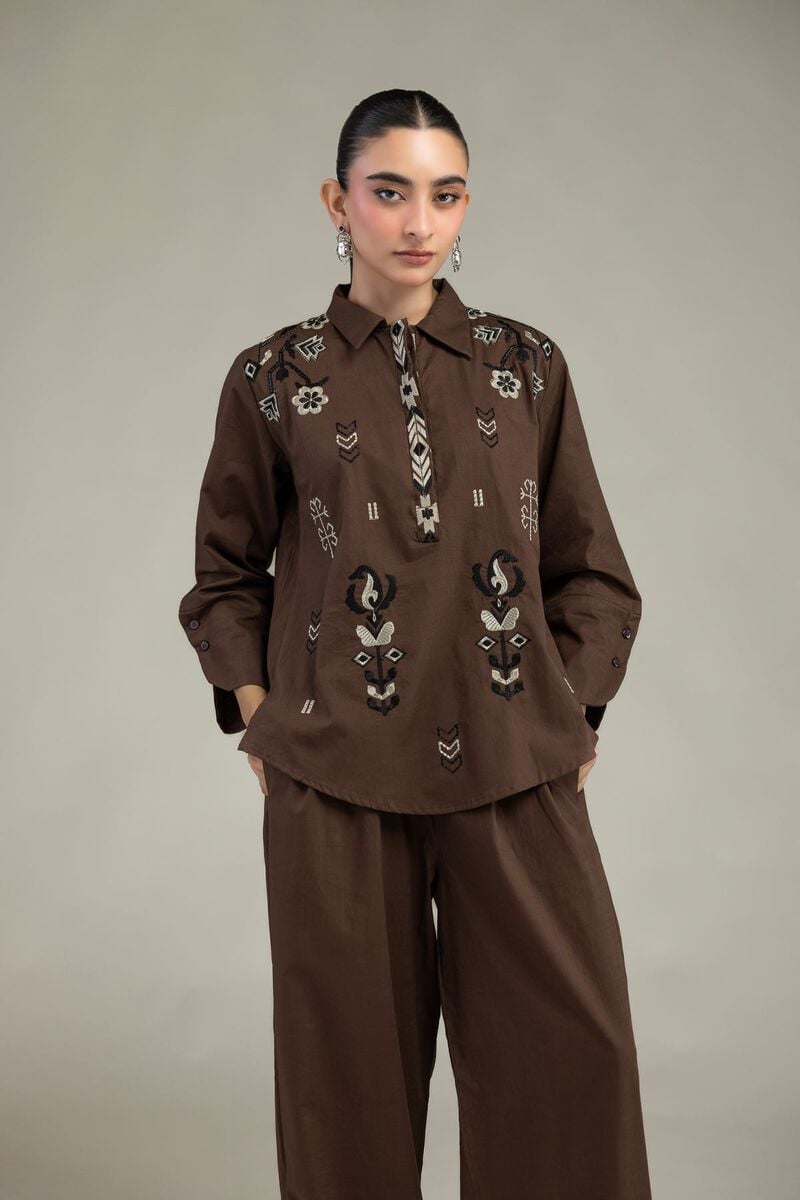 Brown Cotton Shirt