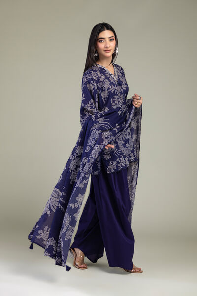 Solid Navy Pants, image 1