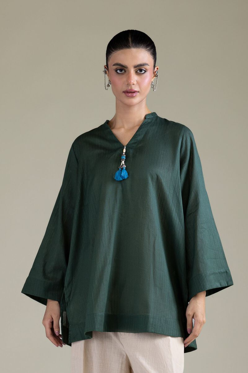 Solid V-Neck Kurta