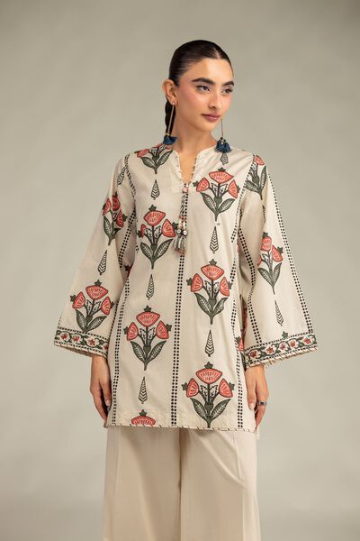 Printed Cambric Floral Cambric Kurta