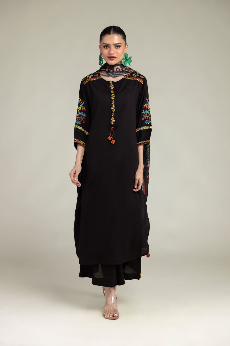Black Silk Kurta