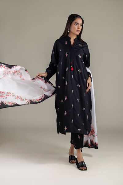 Floral Tassel Dupatta, image 1