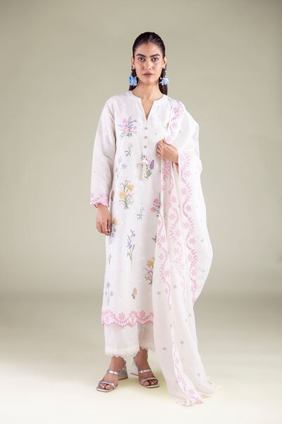 Lace Trim Pants, image 1