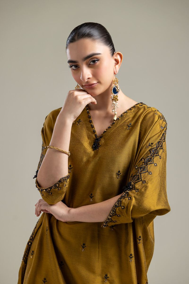 Mustard Longline Kurta