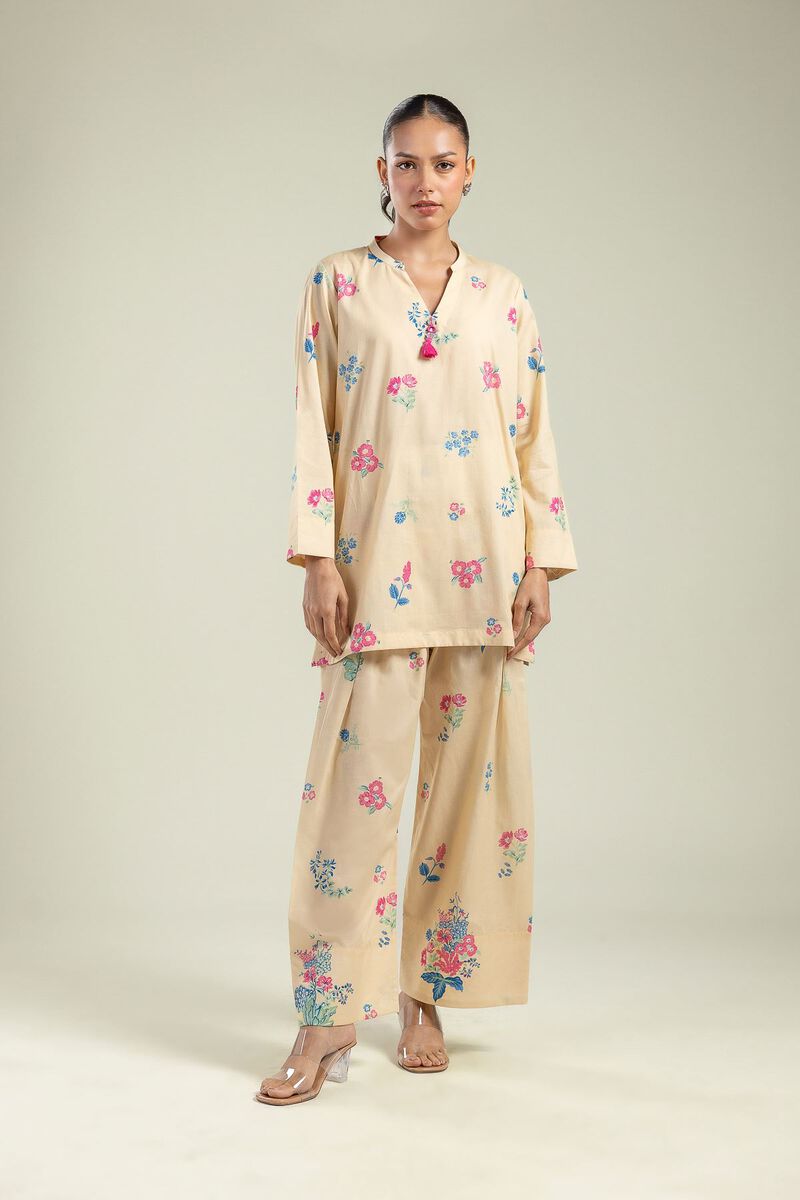 Beige Floral Shalwar view 2