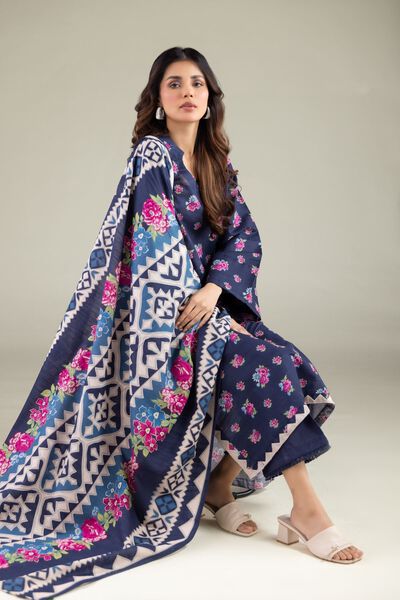 Floral Geometric Dupatta, image 1